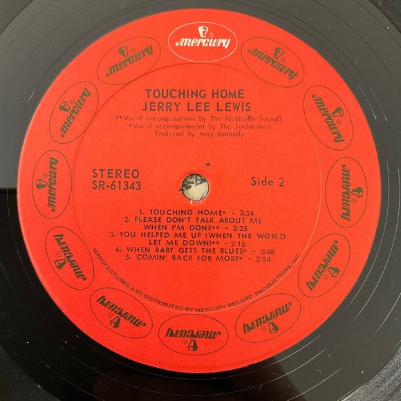 Jerry Lee Lewis: Touching Home Vintage Vinyl Record - Picture 9 of 10